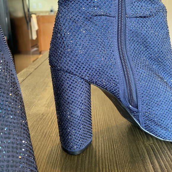 Navy Rhinestone Heels - Picture 4 of 5